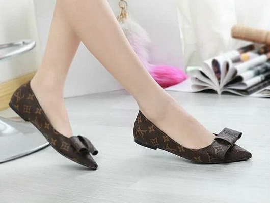 LV Shallow mouth flat shoes Women--029